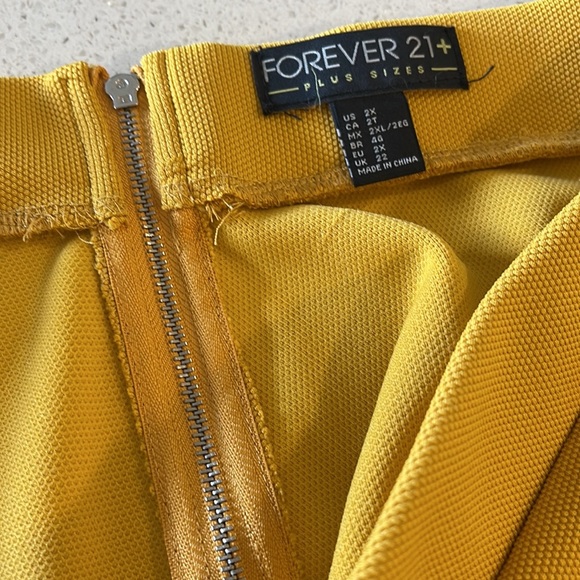 Forever 21 - High-waited Circle Skirt - Mustard - Size 2X - Picture 9 of 9